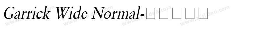 Garrick Wide Normal字体转换